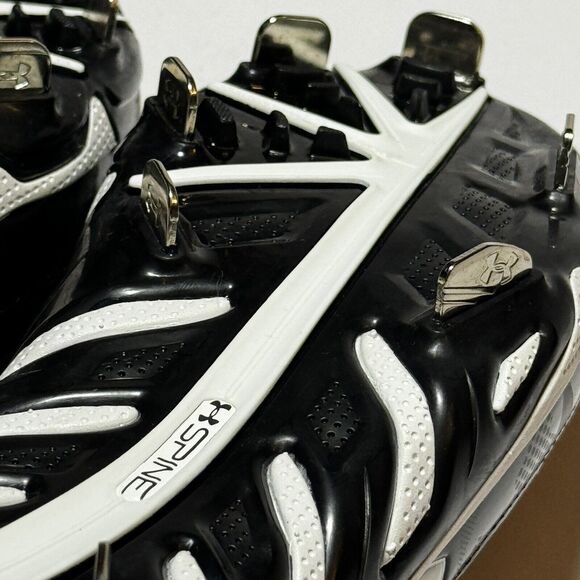 Under Armour Woman's Spine Glyde ST Baseball Metal Cleats Shoes Black Size 8 NIB - Picture 5 of 12